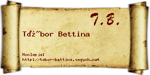 Tábor Bettina névjegykártya