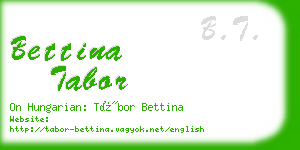 bettina tabor business card